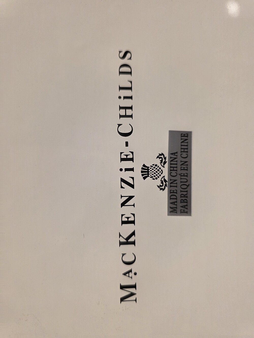 MACKENZIE-CHILDS Tea Kettle, 3 Quarts, Black-and-White Courtly CheckHand-paint - Picture 6 of 6